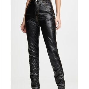 Tiger Mist Evelyn Croc Textured Leather Pants